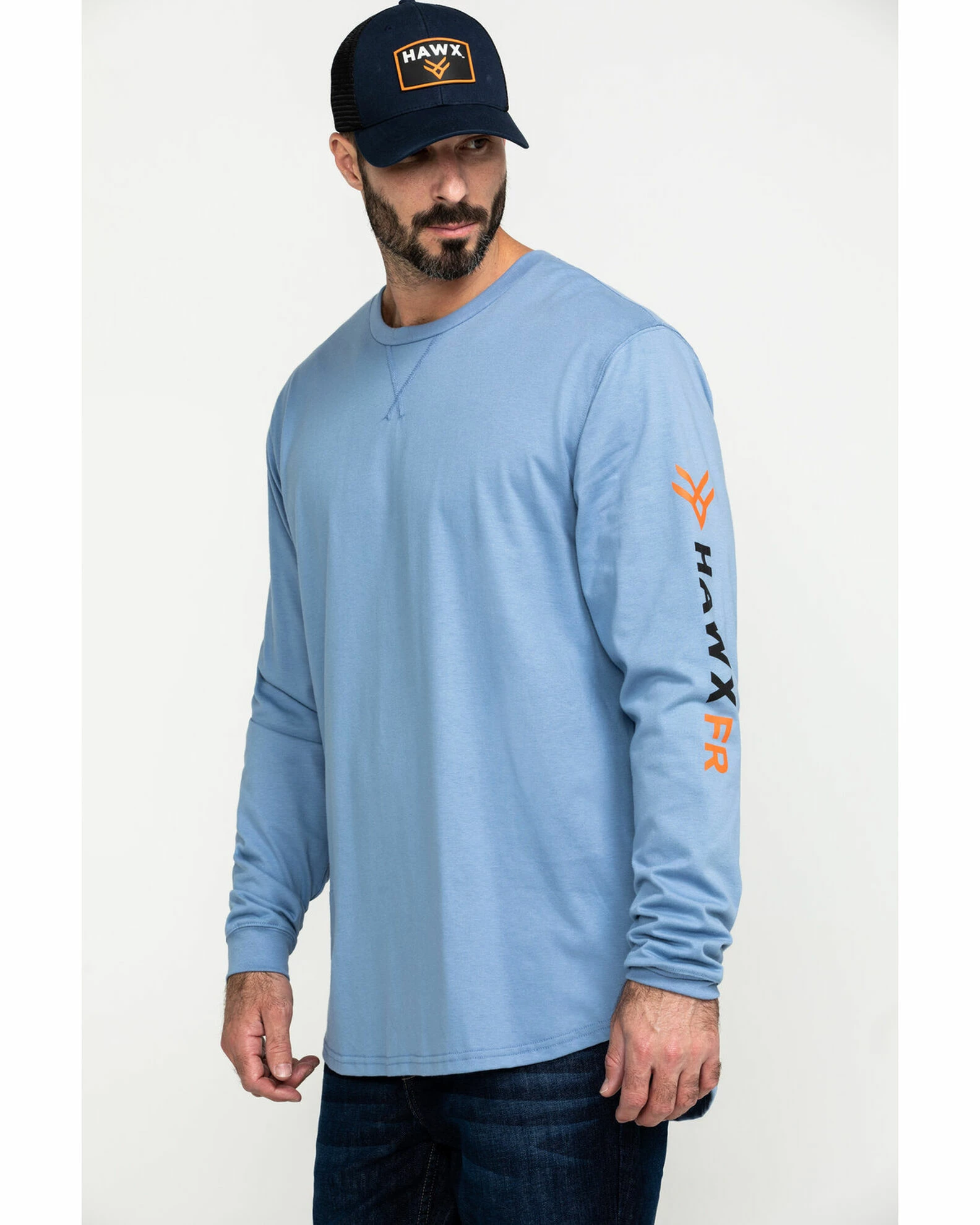 Hawx Men's FR Logo Long Sleeve Work T-Shirt - Big & Tall 5 Hawx Men's FR Logo Long Sleeve Work T-Shirt - Big & Tall - Image 3