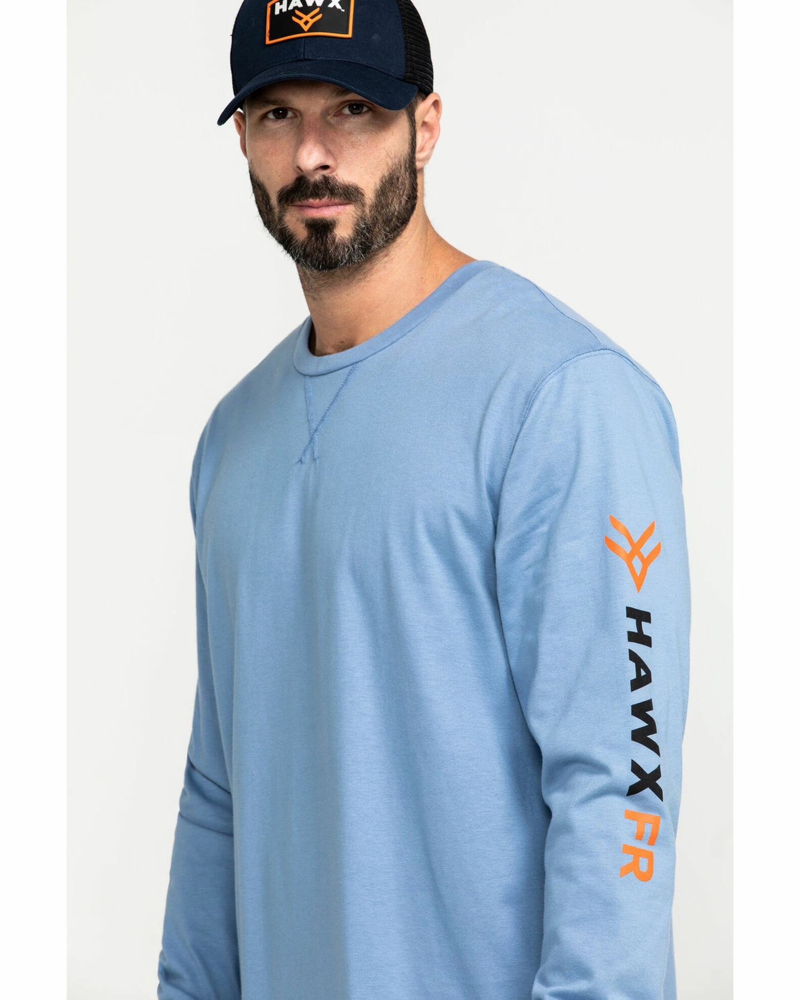 Hawx Men's FR Logo Long Sleeve Work T-Shirt - Big & Tall 7 Hawx Men's FR Logo Long Sleeve Work T-Shirt - Big & Tall - Image 5