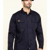 Hawx Men's Navy FR Long Sleeve Woven Work Shirt - Tall 1 Hawx Men's Navy FR Long Sleeve Woven Work Shirt - Tall -Hawx Shop 2000284656 410 P1