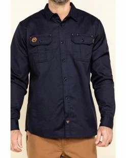 Hawx Men's Navy FR Long Sleeve Woven Work Shirt - Tall 12 Hawx Men's Navy FR Long Sleeve Woven Work Shirt - Tall -Hawx Shop 2000284656 410 P4