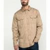 Hawx Men's Khaki FR Long Sleeve Woven Work Shirt  Beige/khaki -Hawx Shop 2000284657 250 P1