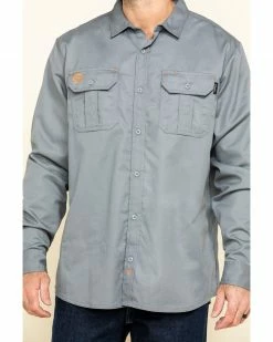 Hawx Men's Grey FR Long Sleeve Woven Work Shirt - Tall 11 Hawx Men's Grey FR Long Sleeve Woven Work Shirt - Tall -Hawx Shop 2000284663 040 P4