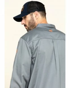 Hawx Men's Grey FR Long Sleeve Woven Work Shirt - Tall 12 Hawx Men's Grey FR Long Sleeve Woven Work Shirt - Tall -Hawx Shop 2000284663 040 P5