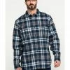 Hawx Men's Blue FR Plaid Long Sleeve Woven Work Shirt - Big  -Hawx Shop 2000284665 400 P1