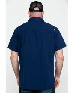 Hawx Men's Navy Solid Yarn Dye Two Pocket Short Sleeve Work Shirt - Tall 10 Hawx Men's Navy Solid Yarn Dye Two Pocket Short Sleeve Work Shirt - Tall -Hawx Shop 2000285084 410 P2