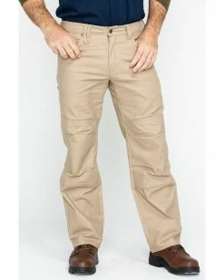 Hawx Men's Stretch Canvas Utility Work Pants - Big Beige/khaki