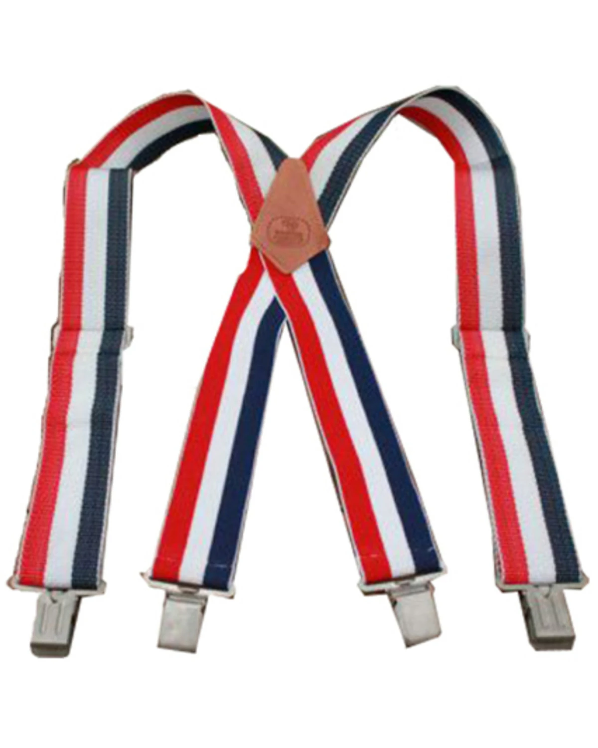 Hawx Men's Work Suspenders Red/white/blue 3 Hawx Men's Work Suspenders Red/white/blue - Image 2
