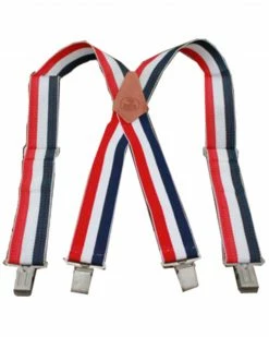 Hawx Men's Work Suspenders Red/white/blue
