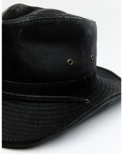 Hawx Men's Black Outback Weathered Cotton Sun Work Hat  -Hawx Shop 2000289406 001 P3