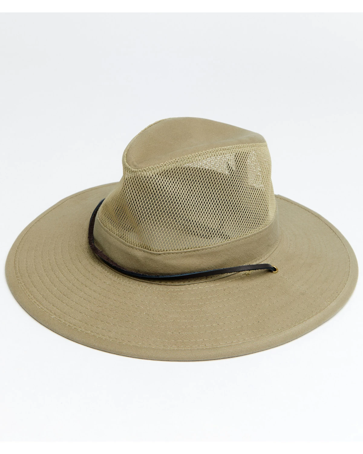 Hawx Men's Sidewall Safari Mesh Sun Work Hat Tan 6 Hawx Men's Sidewall Safari Mesh Sun Work Hat Tan - Image 4