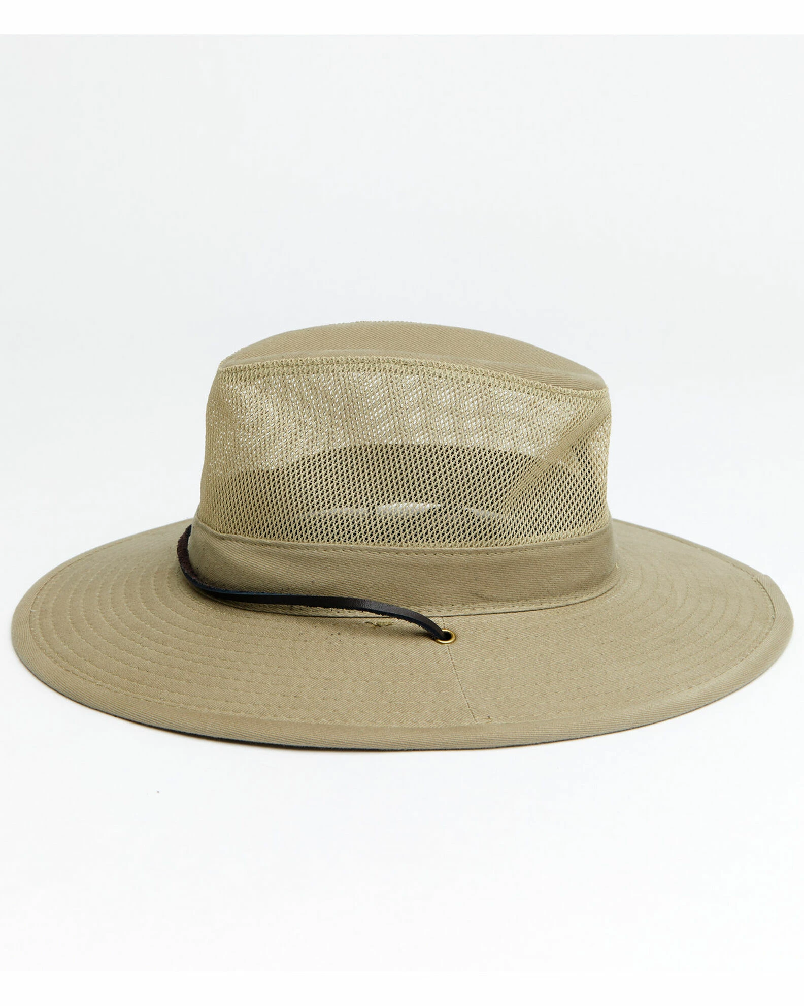 Hawx Men's Sidewall Safari Mesh Sun Work Hat Tan 4 Hawx Men's Sidewall Safari Mesh Sun Work Hat Tan - Image 2