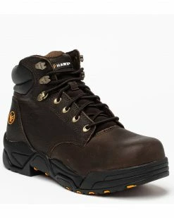 Hawx Men's Chocolate Blucher Work Boots - Composite Toe