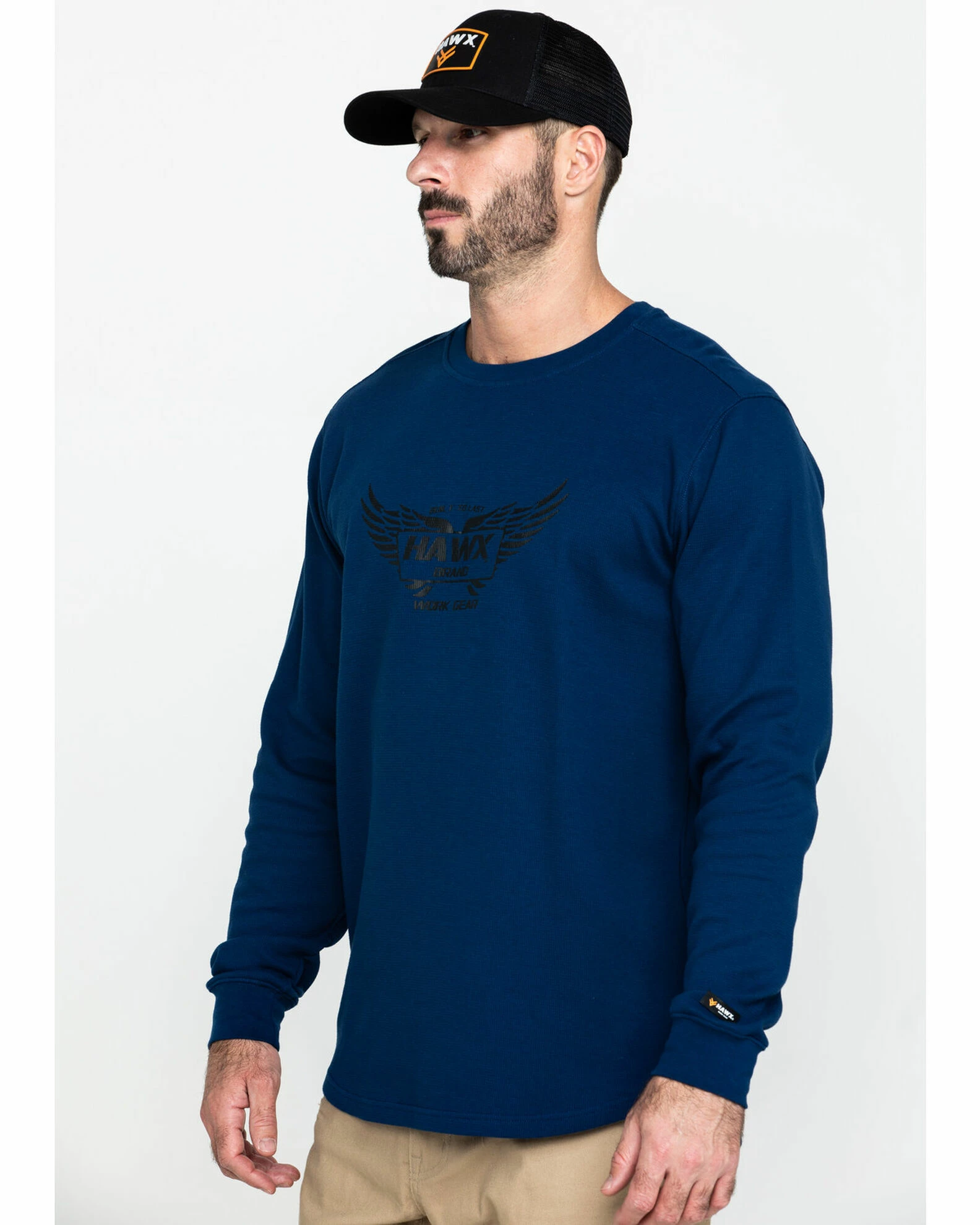 Hawx Men's Wings Graphic Thermal Long Sleeve Work T-Shirt - Big & Tall 5 Hawx Men's Wings Graphic Thermal Long Sleeve Work T-Shirt - Big & Tall - Image 3