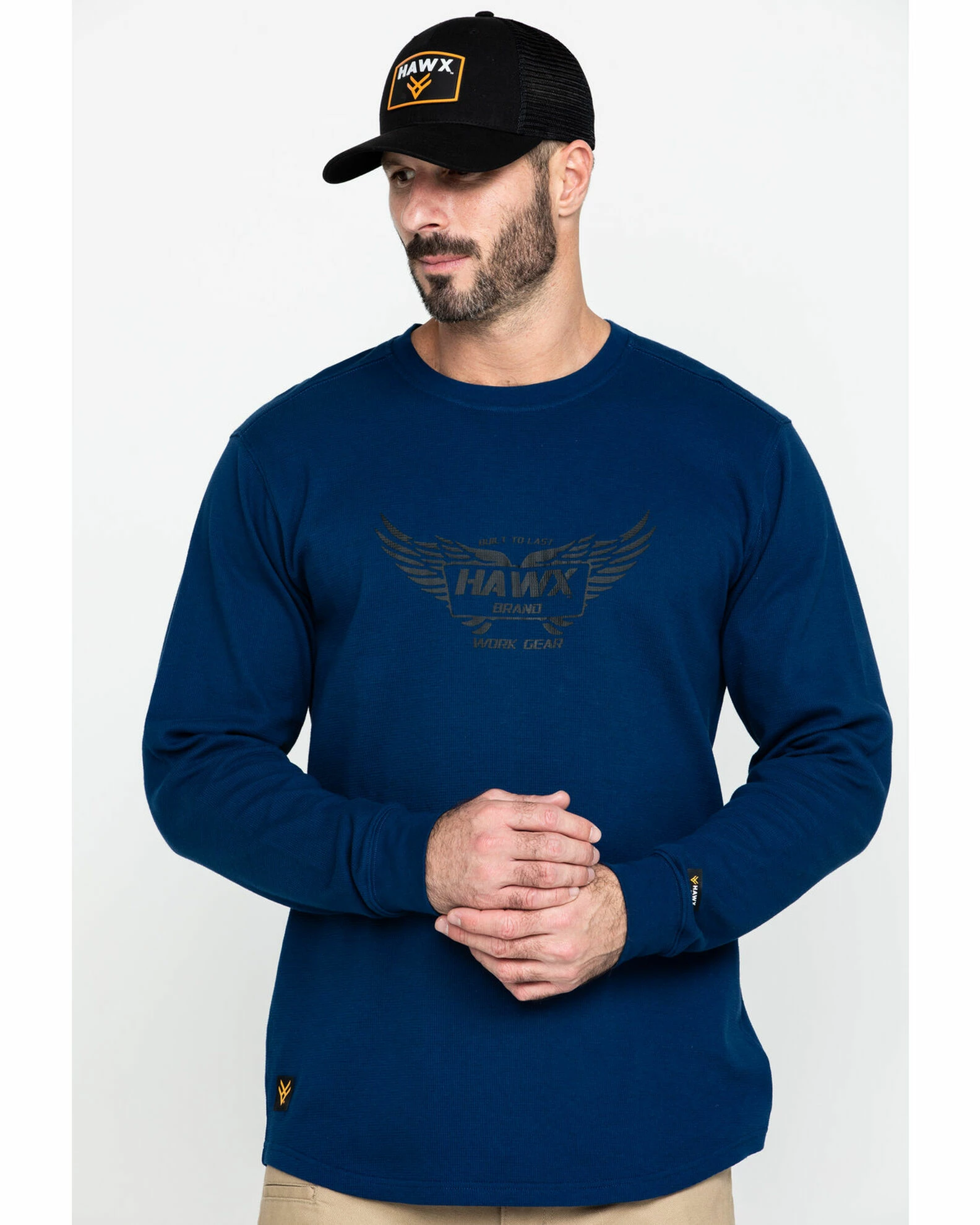 Hawx Men's Wings Graphic Thermal Long Sleeve Work T-Shirt - Big & Tall 7 Hawx Men's Wings Graphic Thermal Long Sleeve Work T-Shirt - Big & Tall - Image 5