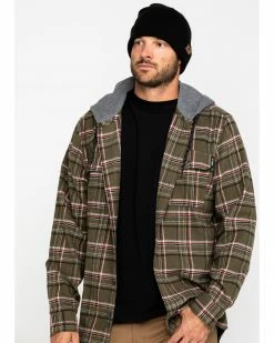 Hawx Men's Olive Mission Plaid Hooded Long Sleeve Work Shirt Jacket 15 Hawx Men's Olive Mission Plaid Hooded Long Sleeve Work Shirt Jacket -Hawx Shop 2000291200 341 P1 1