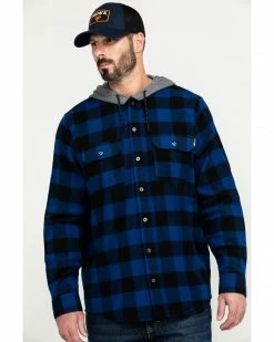 Hawx Men's Monteta Plaid Hooded Long Sleeve Shirt Work Jacket Blue 15 Hawx Men's Monteta Plaid Hooded Long Sleeve Shirt Work Jacket Blue -Hawx Shop 2000291202 400 P1 1