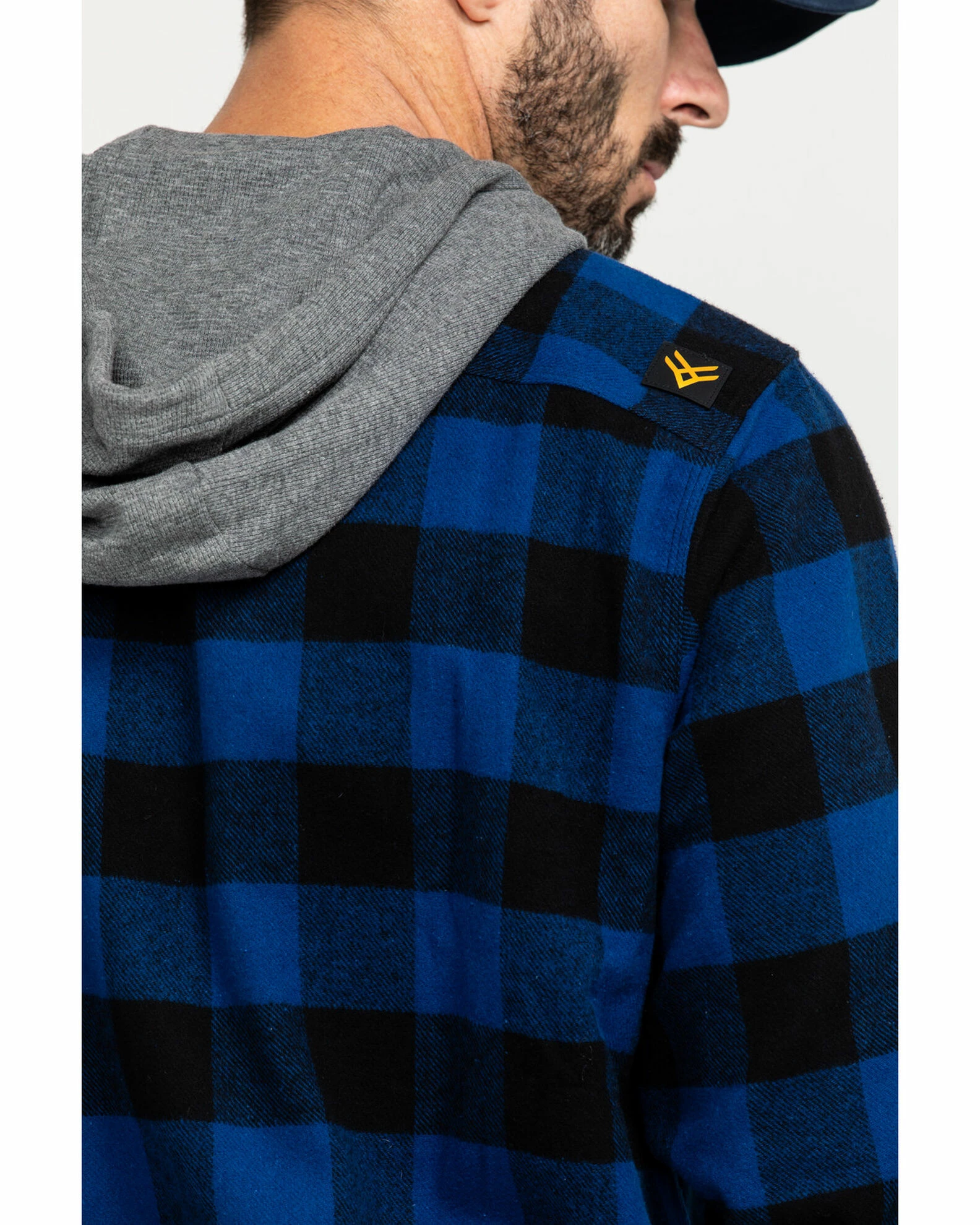 Hawx Men's Monteta Plaid Hooded Long Sleeve Shirt Work Jacket Blue 7 Hawx Men's Monteta Plaid Hooded Long Sleeve Shirt Work Jacket Blue - Image 5