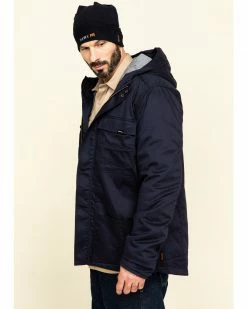 Hawx Men's Navy FR Duck Hooded Storm-Flap Work Jacket - Big 11 Hawx Men's Navy FR Duck Hooded Storm-Flap Work Jacket - Big -Hawx Shop 2000291231 410 P3