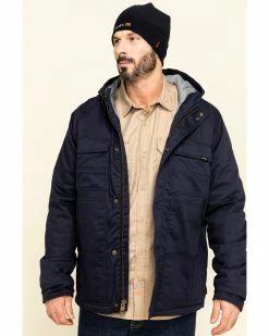 Hawx Men's Navy FR Duck Hooded Work Jacket - Tall 15 Hawx Men's Navy FR Duck Hooded Work Jacket - Tall -Hawx Shop 2000291232 410 P1 1