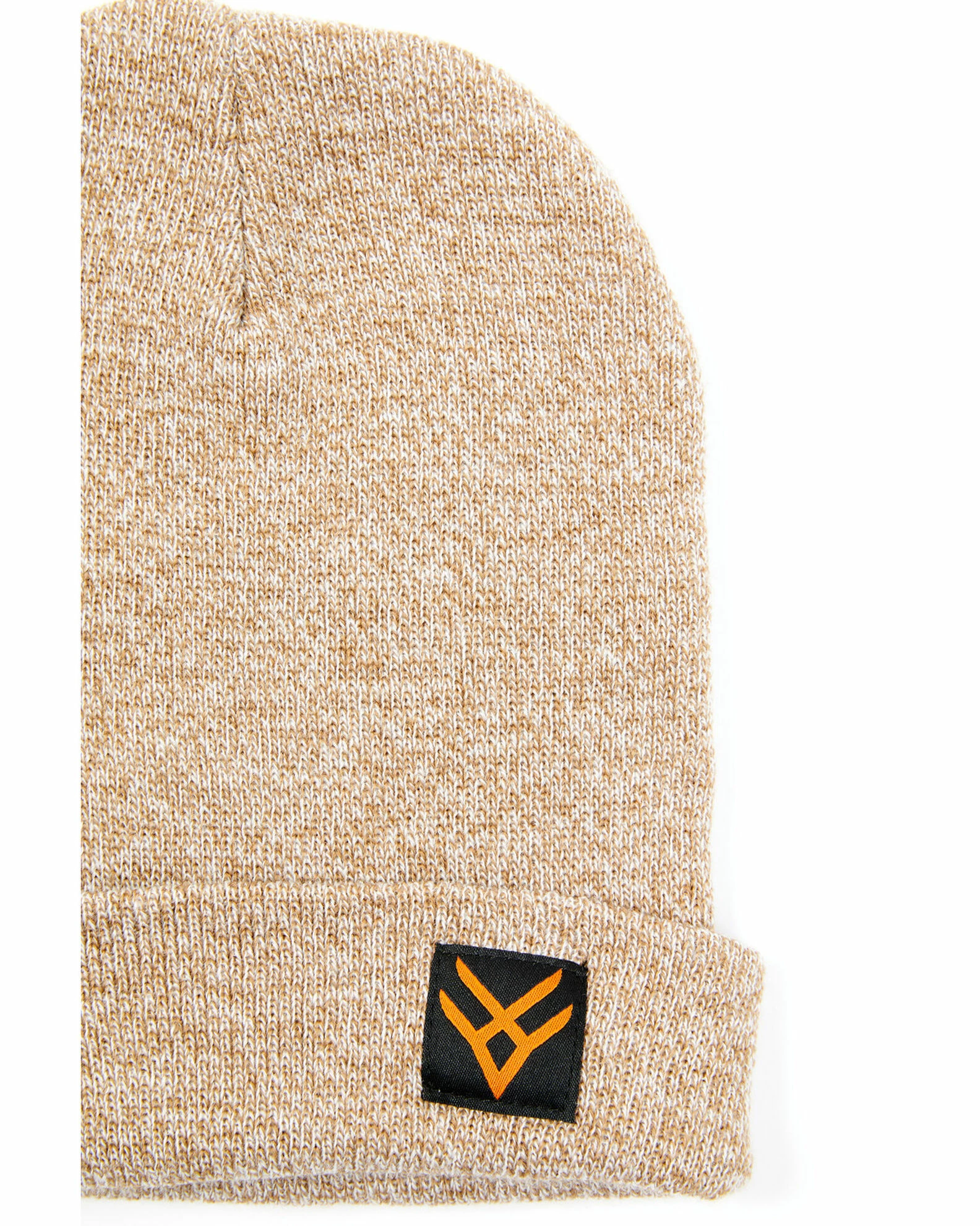 Hawx® Men's Heather Brown Logo Patch Beanie Lt Brown 4 Hawx® Men's Heather Brown Logo Patch Beanie Lt Brown - Image 2