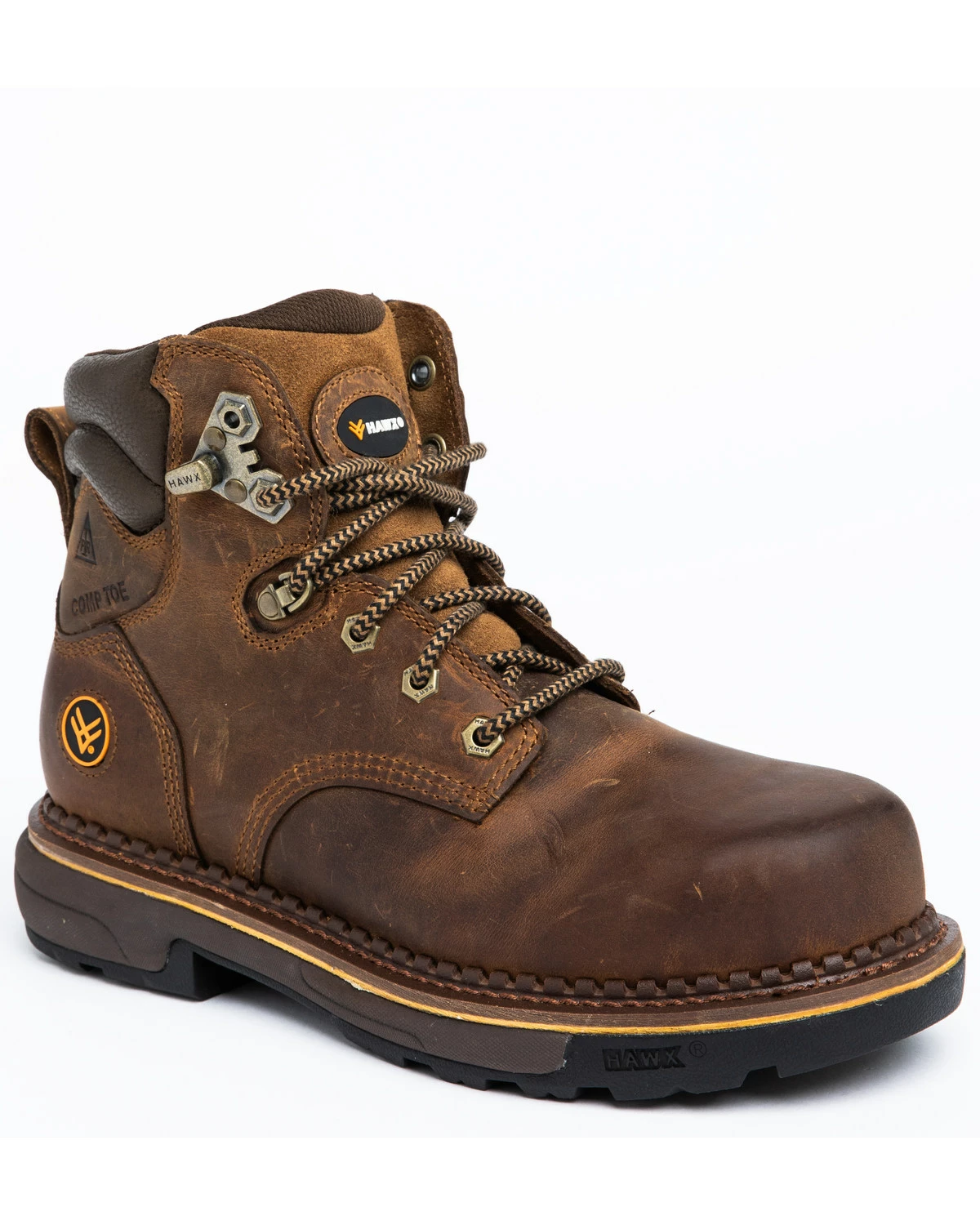 Hawx Men's Crew Chief Work Boots - Composite Toe Dark Brown 10 Hawx Men's Crew Chief Work Boots - Composite Toe Dark Brown - Image 8