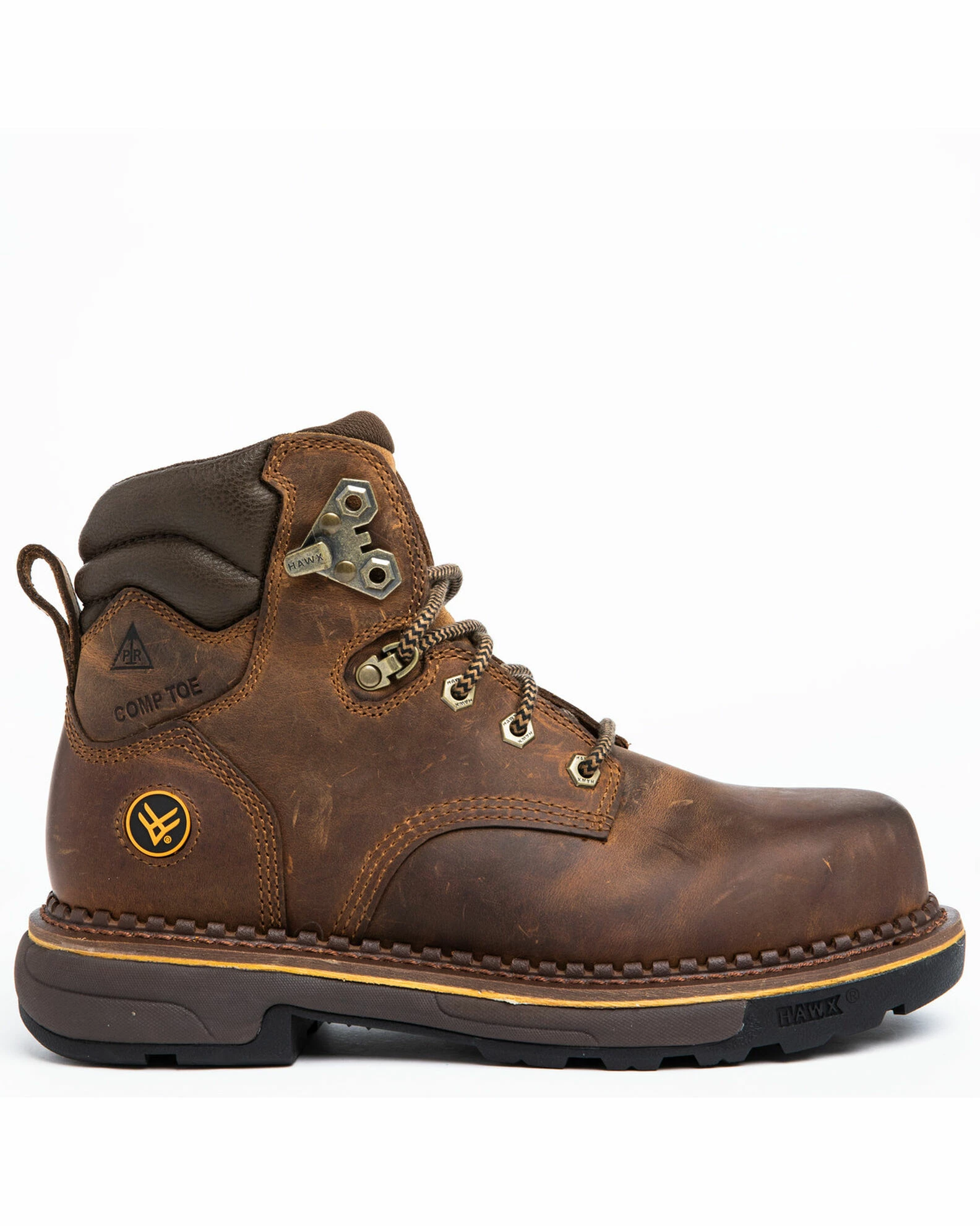 Hawx Men's Crew Chief Work Boots - Composite Toe Dark Brown 4 Hawx Men's Crew Chief Work Boots - Composite Toe Dark Brown - Image 2