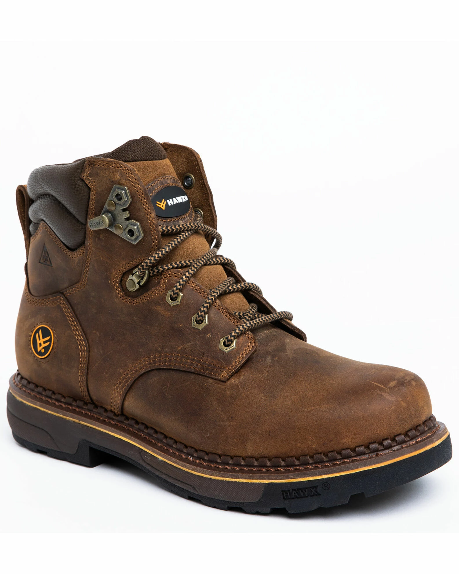 Hawx Men's Crew Chief Work Boots - Soft Toe Dark Brown 3 Hawx Men's Crew Chief Work Boots - Soft Toe Dark Brown