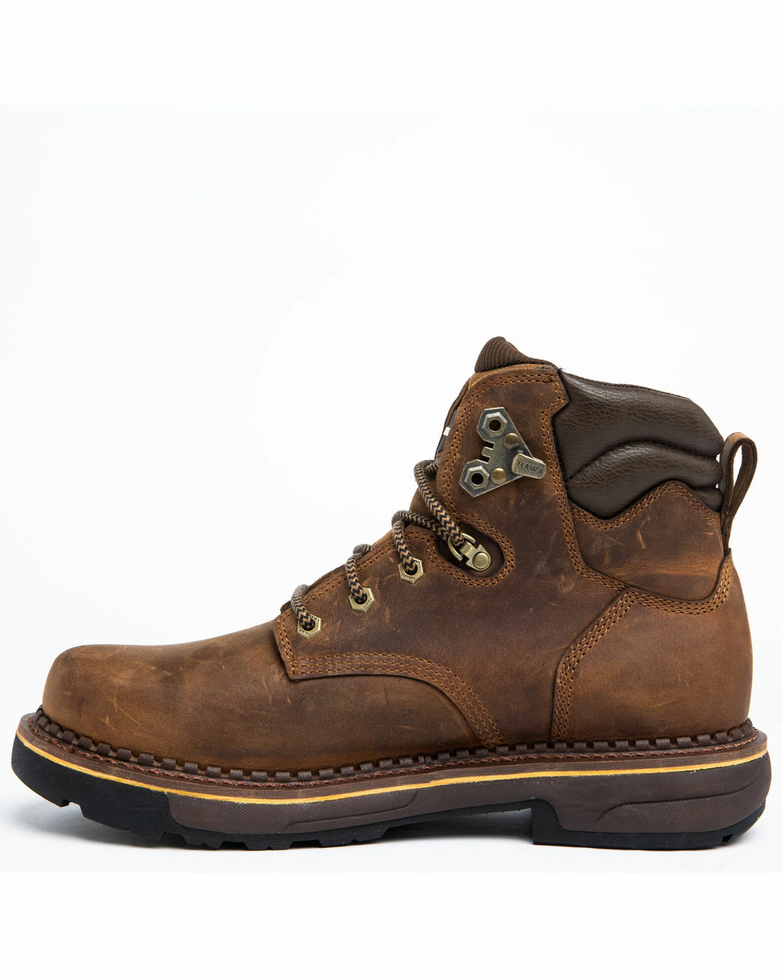 Hawx Men's Crew Chief Work Boots - Soft Toe Dark Brown 5 Hawx Men's Crew Chief Work Boots - Soft Toe Dark Brown - Image 3