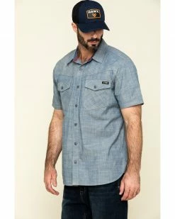 Hawx Men's Rancho Chambray Solid Short Sleeve Work Shirt Blue 11 Hawx Men's Rancho Chambray Solid Short Sleeve Work Shirt Blue -Hawx Shop 2000297038 400 P3