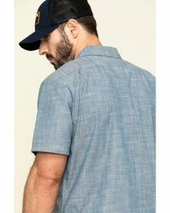 Hawx Men's Rancho Chambray Solid Short Sleeve Work Shirt Blue 13 Hawx Men's Rancho Chambray Solid Short Sleeve Work Shirt Blue -Hawx Shop 2000297038 400 P5