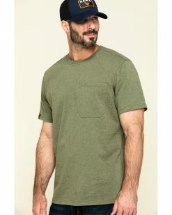 Hawx Men's Olive Solid Pocket Short Sleeve Work T-Shirt - Big  -Hawx Shop 2000297045 341 P3