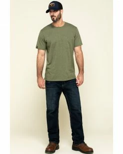 Hawx Men's Olive Solid Pocket Short Sleeve Work T-Shirt - Big  -Hawx Shop 2000297045 341 P6