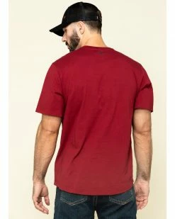 Hawx Men's Red Solid Pocket Short Sleeve Work T-Shirt 10 Hawx Men's Red Solid Pocket Short Sleeve Work T-Shirt -Hawx Shop 2000297047 600 P2