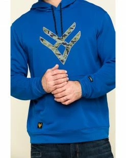 Hawx Men's Tech Logo Hooded Work Sweatshirt Blue 12 Hawx Men's Tech Logo Hooded Work Sweatshirt Blue -Hawx Shop 2000297058 400 P4