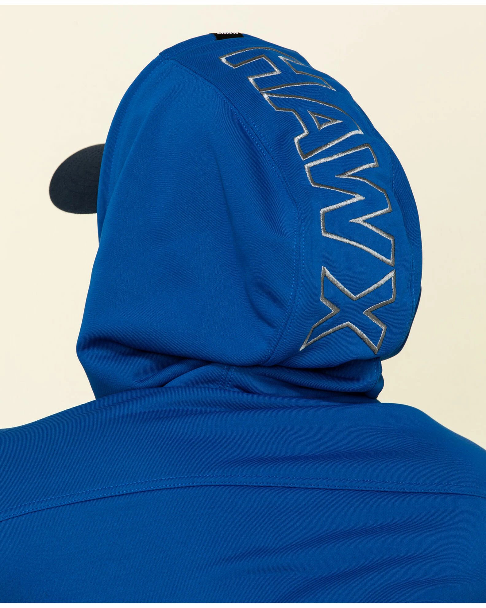 Hawx Men's Tech Logo Hooded Work Sweatshirt Blue 7 Hawx Men's Tech Logo Hooded Work Sweatshirt Blue - Image 5