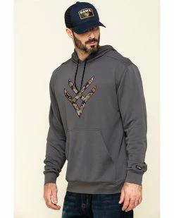 Hawx Men's Grey Tech Logo Hooded Work Sweatshirt Dark Grey 11 Hawx Men's Grey Tech Logo Hooded Work Sweatshirt Dark Grey -Hawx Shop 2000297059 021 P3