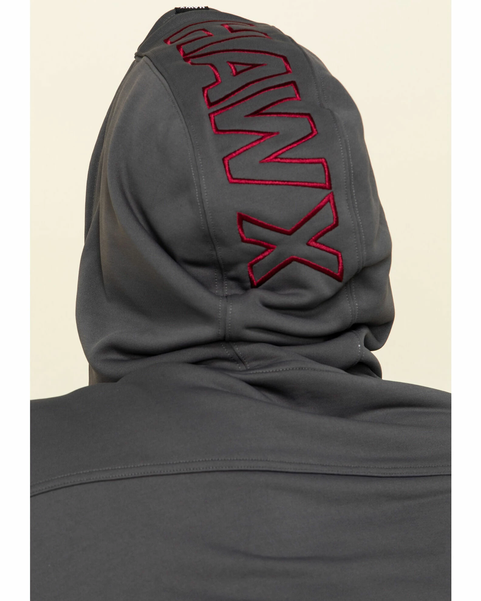 Hawx Men's Grey Tech Logo Hooded Work Sweatshirt Dark Grey 7 Hawx Men's Grey Tech Logo Hooded Work Sweatshirt Dark Grey - Image 5