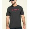 Hawx Men's Grey Back Logo Graphic Work T-Shirt  Charcoal -Hawx Shop 2000297061 022 P1