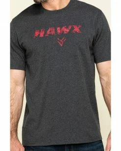 Hawx Men's Grey Back Logo Graphic Work T-Shirt  Charcoal -Hawx Shop 2000297061 022 P4