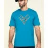 Hawx Men's Teal Fractal Camo Logo Graphic Work T-Shirt 2 Hawx Men's Teal Fractal Camo Logo Graphic Work T-Shirt -Hawx Shop 2000297062 442 P1