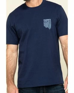 Hawx Men's Navy Vertical Flag Logo Graphic Work T-Shirt 11 Hawx Men's Navy Vertical Flag Logo Graphic Work T-Shirt -Hawx Shop 2000297063 410 P4
