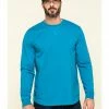 Hawx Men's Teal Sleeve Logo Long Sleeve Work T-Shirt - Tall  -Hawx Shop 2000297068 442 P1