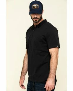 Hawx Men's Black Miller Pique Short Sleeve Work Polo Shirt - Big  -Hawx Shop 2000306731 001 P3