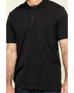 Hawx Men's Black Miller Pique Short Sleeve Work Polo Shirt - Tall  -Hawx Shop 2000306732 001 P4