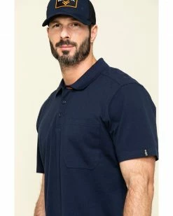 Hawx Men's Navy Miller Pique Short Sleeve Work Polo Shirt 11 Hawx Men's Navy Miller Pique Short Sleeve Work Polo Shirt -Hawx Shop 2000306733 410 P3