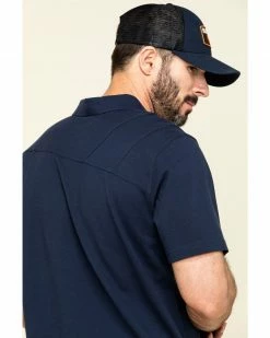 Hawx Men's Navy Miller Pique Short Sleeve Work Polo Shirt 13 Hawx Men's Navy Miller Pique Short Sleeve Work Polo Shirt -Hawx Shop 2000306733 410 P5