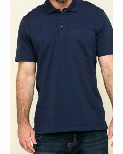 Hawx Men's Navy Miller Pique Short Sleeve Work Polo Shirt - Big  -Hawx Shop 2000306734 410 P4