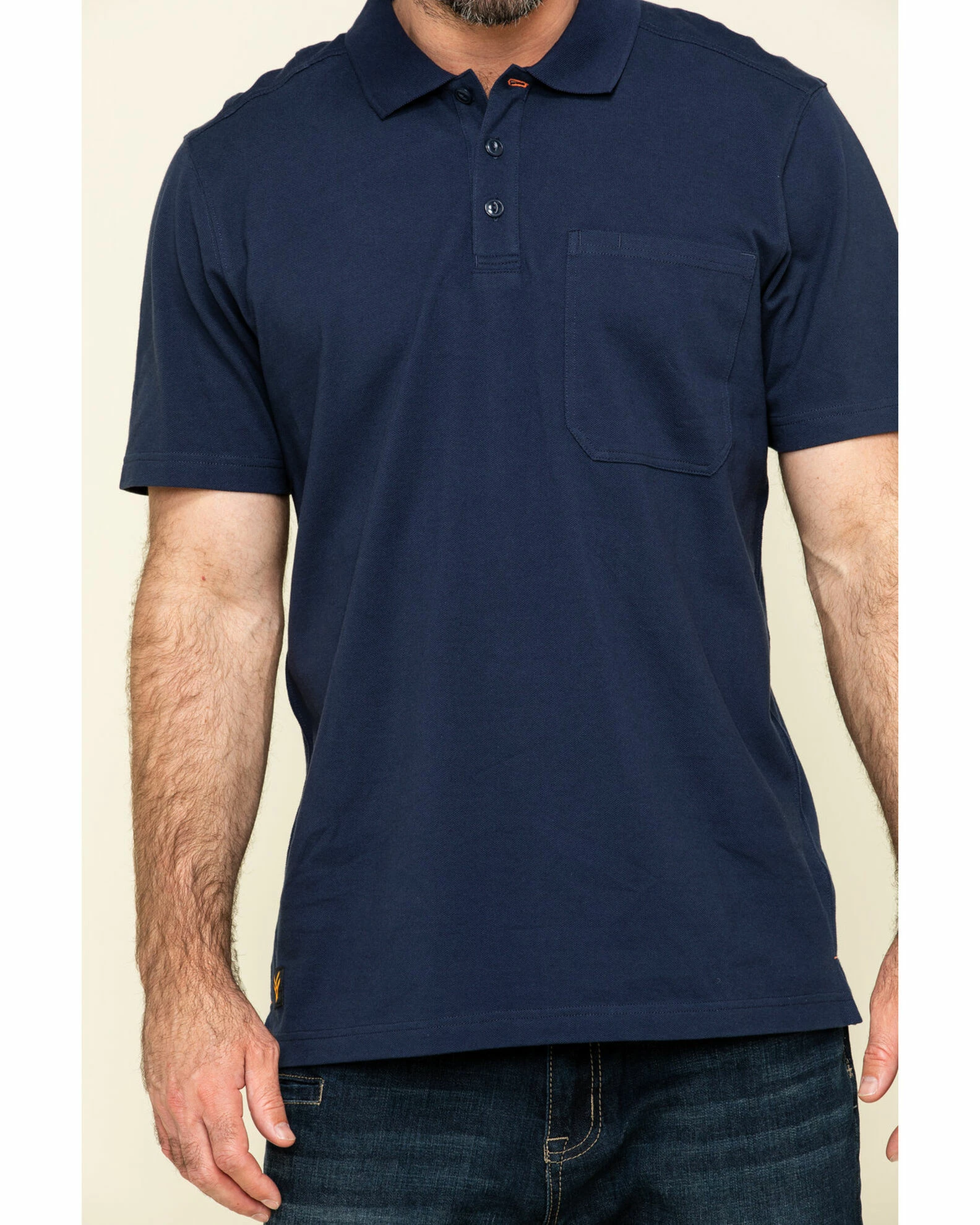 Hawx Men's Navy Miller Pique Short Sleeve Work Polo Shirt - Tall 6 Hawx Men's Navy Miller Pique Short Sleeve Work Polo Shirt - Tall - Image 4