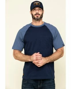 Hawx Men's Navy Midland Short Sleeve Baseball Work T-Shirt 15 Hawx Men's Navy Midland Short Sleeve Baseball Work T-Shirt -Hawx Shop 2000306736 410 P1 1