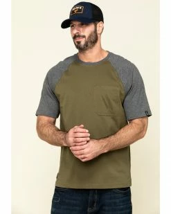 Hawx Men's Olive Midland Short Sleeve Baseball Work T-Shirt 15 Hawx Men's Olive Midland Short Sleeve Baseball Work T-Shirt -Hawx Shop 2000306739 341 P1 1